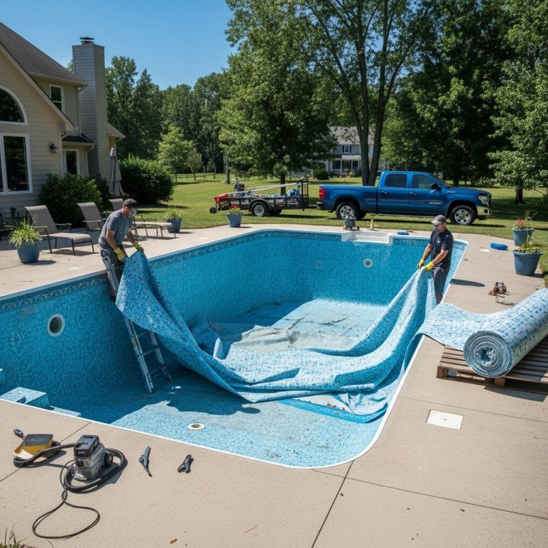 Local Pool Liner Installation pros at work