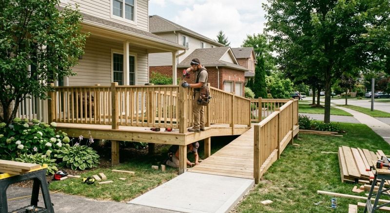 Hardwood Ramp Installation in Conroe, TX